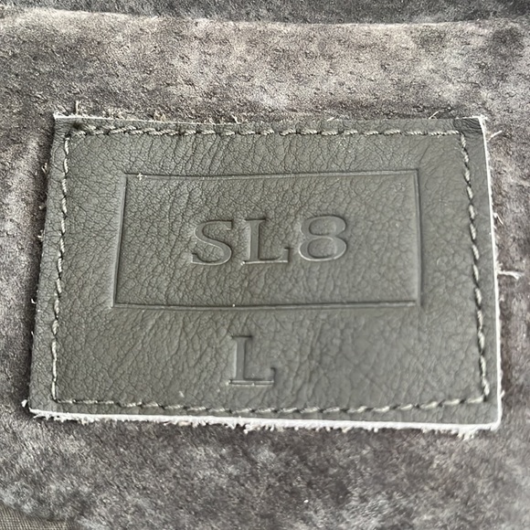 NWOT SL8 Genuine suede moto jacket, SL8. Size L Color Green. This jacket - Picture 4 of 12